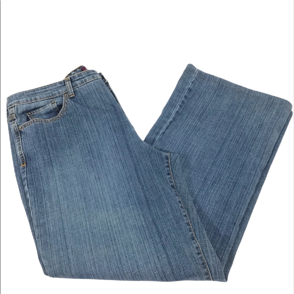 Gloria Vanderbilt High Rise Straight Leg Jeans, Blue, 16 - Picture 2 of 7